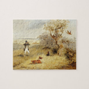 Puzzle Tir de faisan (huile sur la toile) 2