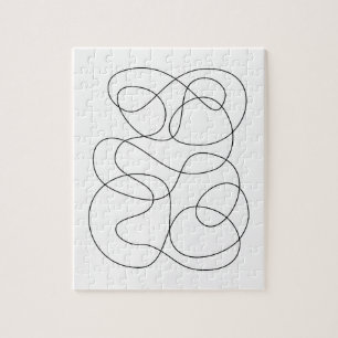 Puzzle Tirage Abstrait contemporain noir et blanc