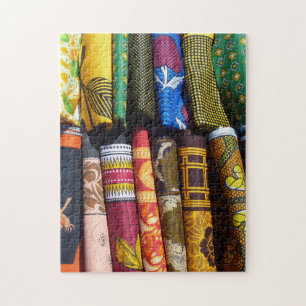 Puzzle Tissu africain coloré