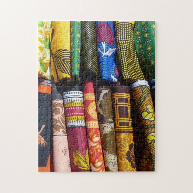 Puzzle Tissu africain coloré (Vertical)