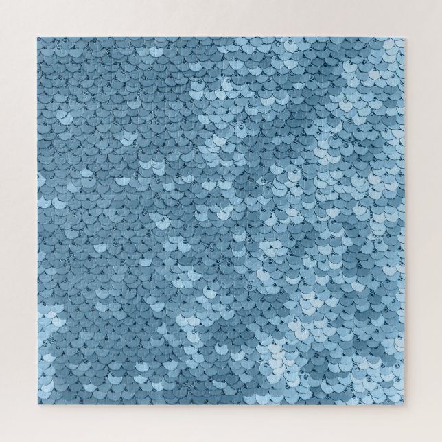 Puzzle Tissu de séquence : Séquin bleu ciel. (Vertical)