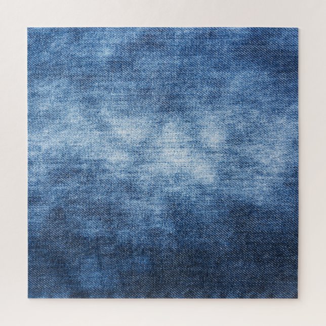 Puzzle Tissu en denim usé, arrière - plan texturé. (Vertical)