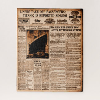 Puzzle Titanic rapporte Sinking World News 1912