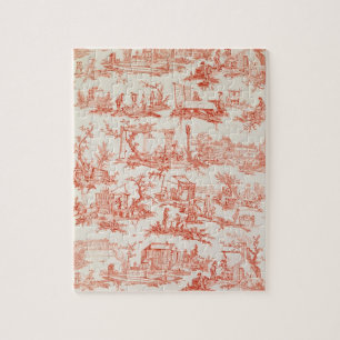 Puzzle Toile de Jouy, illustrant les processus du manuf