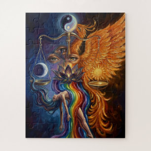 Puzzle Toile Phoenix Yin Yang 