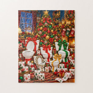 Puzzle Toilettes et papier toilette de Noël amusants