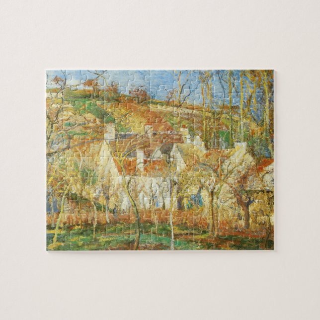 Puzzle Toits rouges, Coin d'un village, Hiver par Pissarr (Horizontal)