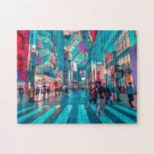 Puzzle Tokyo Japon : La rue commerçante aux couleurs vive