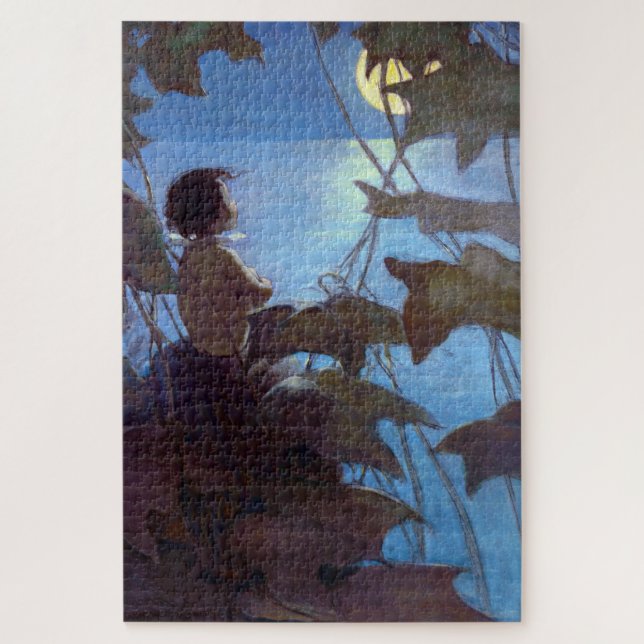 Puzzle Tom regarde la lune, Jessie Willcox Smith (Vertical)