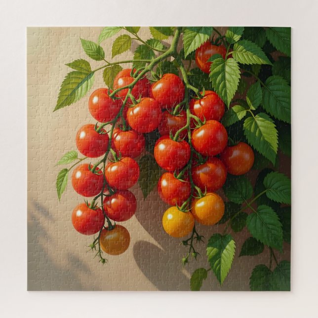 Puzzle Tomato Plant Gardening Themed Summer Vibes (Vertical)