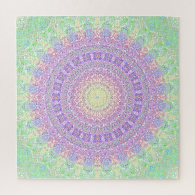 Puzzle Ton funky groovy rétro hippie boho mandala des bij (Vertical)