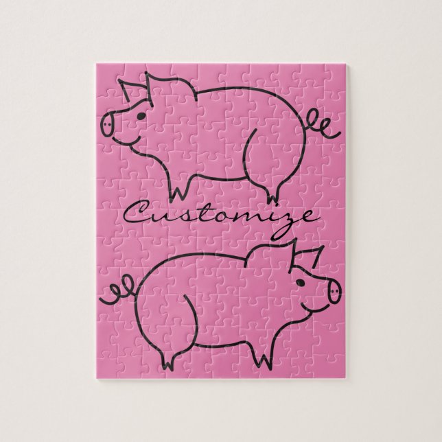 Puzzle Tonnerre d'animal de porc (Vertical)