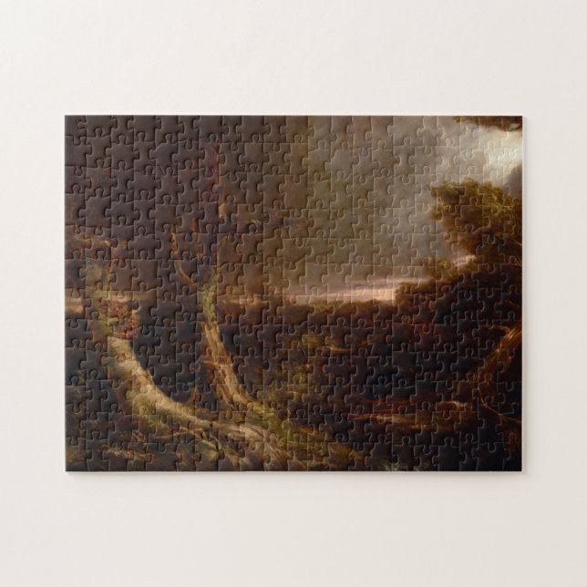 Puzzle Tornade dans une forêt américaine par Thomas Cole (Horizontal)