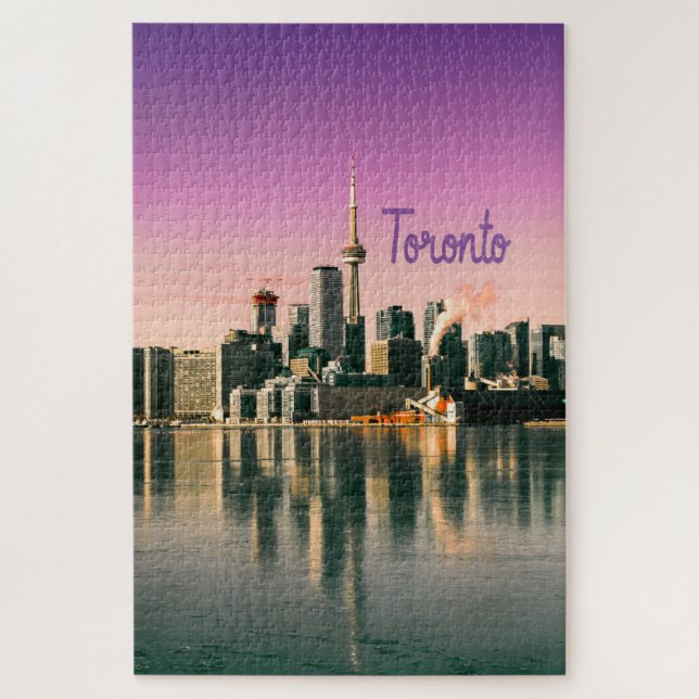 Puzzle Toronto Capitale de l'Ontario Canada City Skyline (Vertical)