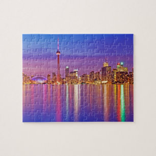 Puzzle Toronto Skyline au crépuscule