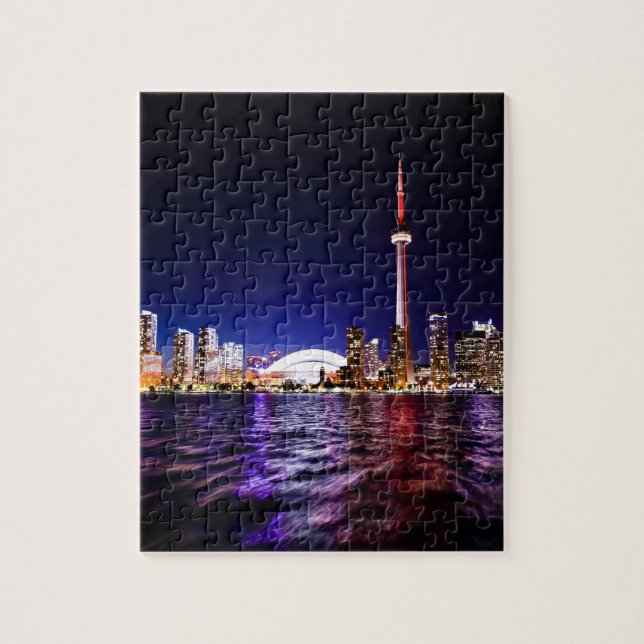 Puzzle Toronto Skyline la nuit (Vertical)