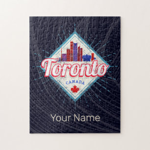 Puzzle Toronto Skyline Ontario Retro Canada Vintage
