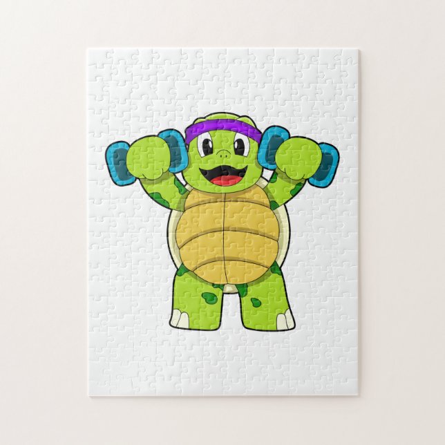 Puzzle Tortue à l'entraînement en force et haltères (Vertical)