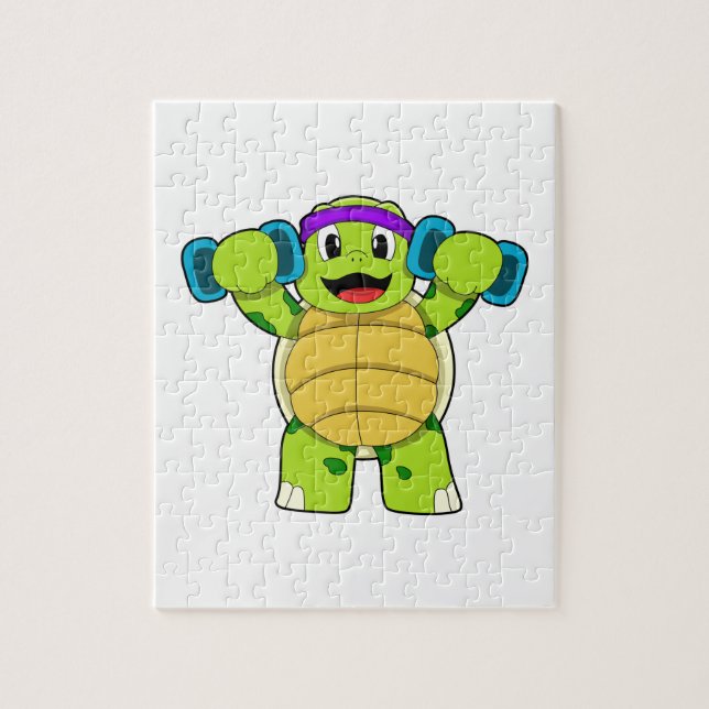 Puzzle Tortue à l'entraînement en force et haltères (Vertical)