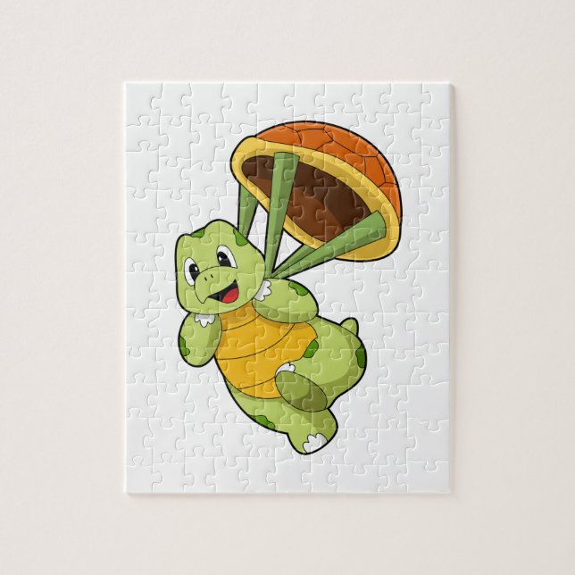 Puzzle Tortue avec Shell en tant que Skydiver (Vertical)