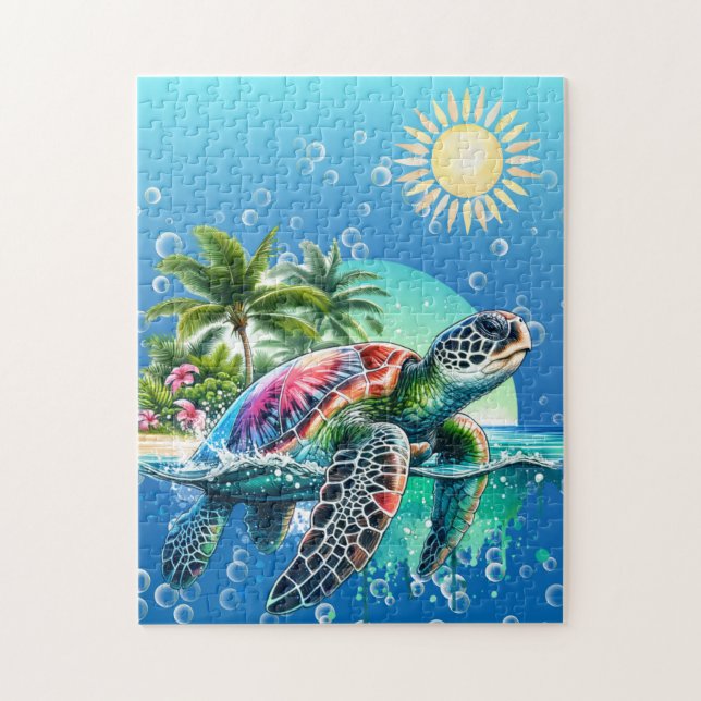 Puzzle Tortue de mer tropicale (Vertical)