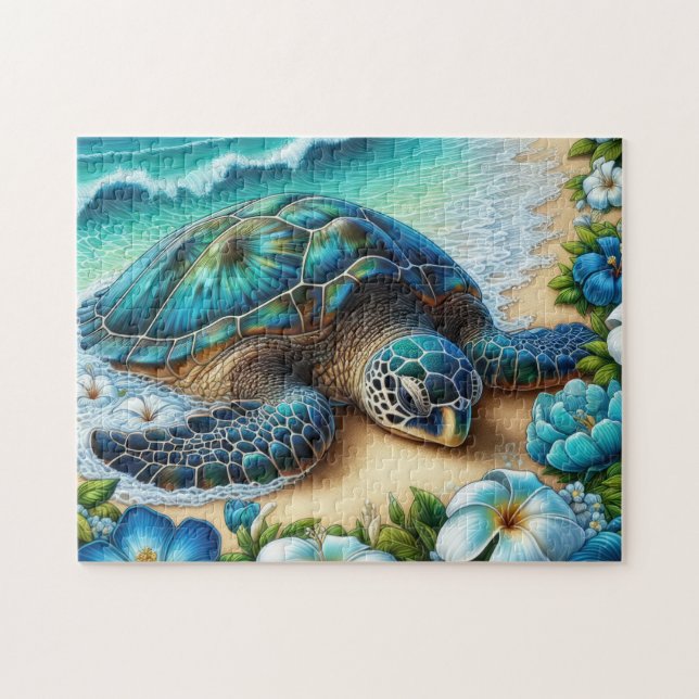 Puzzle Tortue de mer tropicale (Horizontal)