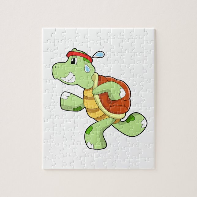 Puzzle Tortue en tant que coureur (Vertical)