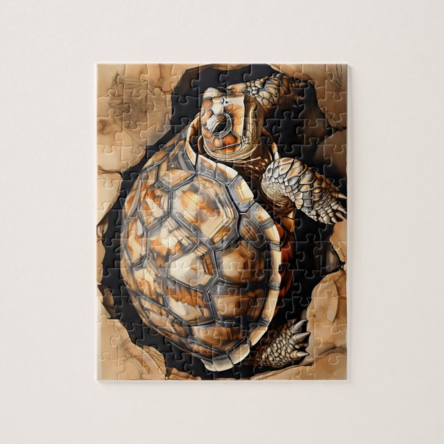 Puzzle Tortue noire africaine (Vertical)