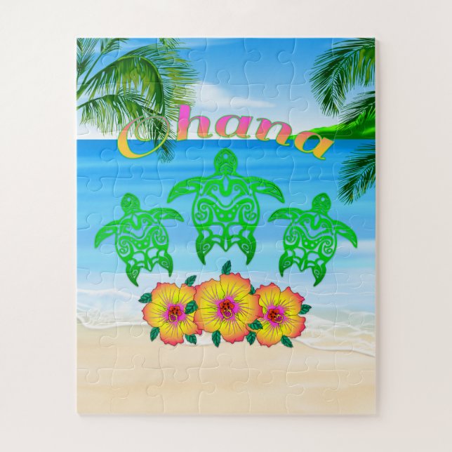 Puzzle Tortues de mer Honu hawaïen (Vertical)