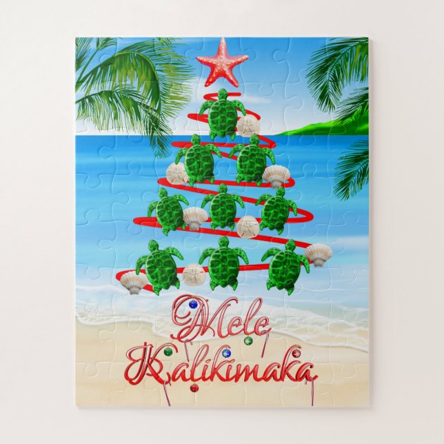 Puzzle Tortues Mele Kalikimaka (Vertical)