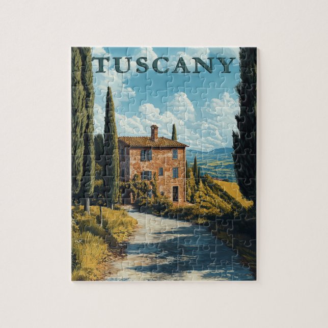 Puzzle Toscane, Campagne Italienne Idyllique (Vertical)