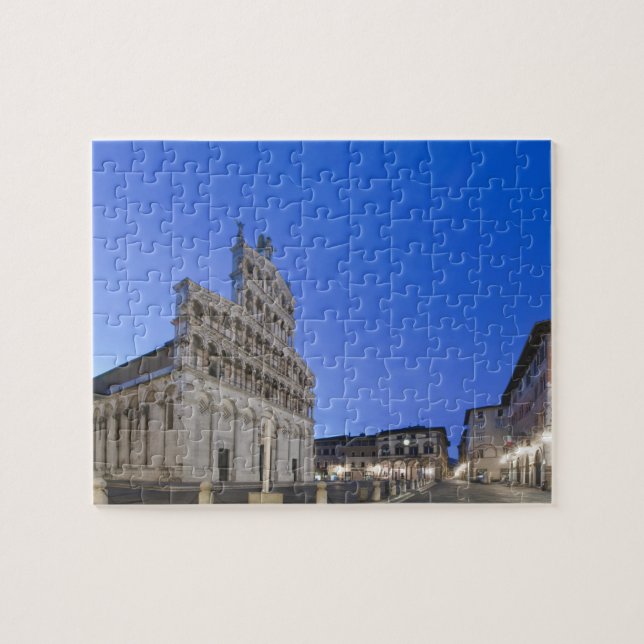 Puzzle Toscane, Lucques, Piazza San Michele à l'aube (Horizontal)