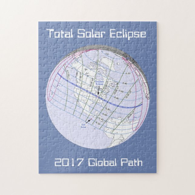 Puzzle Total Solaire Eclipse 2017 Global Path (Vertical)