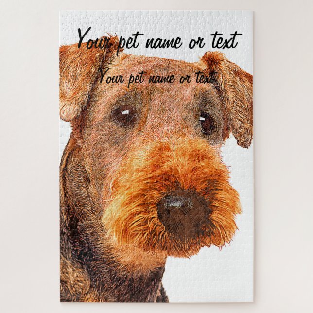 Puzzle Totalement adorable, Airedale Terrier Chien (Vertical)