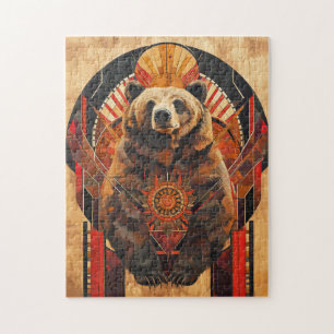 Puzzle Totem de l'ours – Force dans le style Déco