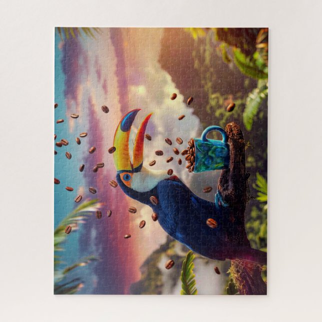 PUZZLE TOUCAN DE LA FORÊT TROPICALE (Vertical)