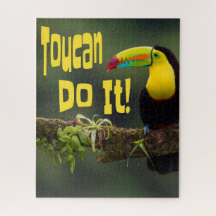 Puzzle Toucan Do It! Colorful Bird Motivational Funny Pun