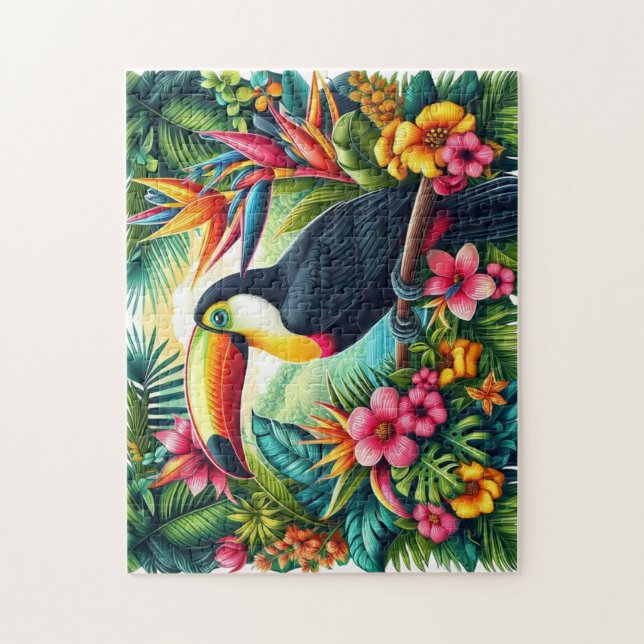 Puzzle Toucan tropical/oiseau Toucan de la jungle (Vertical)