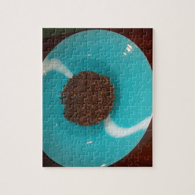 Puzzle Touch of the Sea : A Cyan Bowl of Coffee (Vertical)