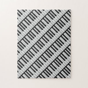Puzzle Touches de piano noir et blanc
