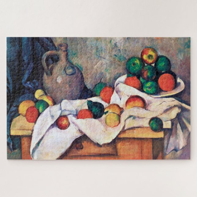 Puzzle Toujours la vie avec les fruits, Paul Cezanne (Horizontal)