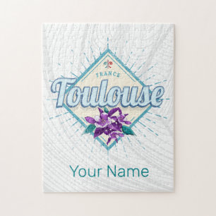 Puzzle Toulouse City France Violets rétro Vintage Souveni