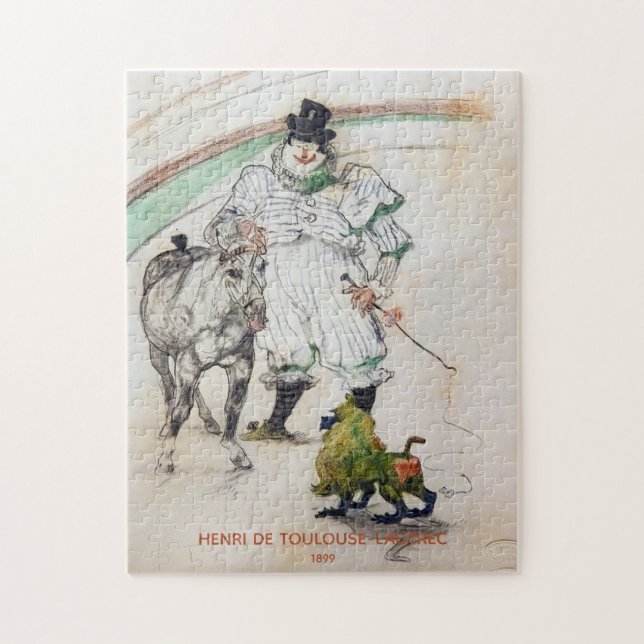 Puzzle Toulouse-Lautrec, Clown de cirque avec Cheval et S (Vertical)