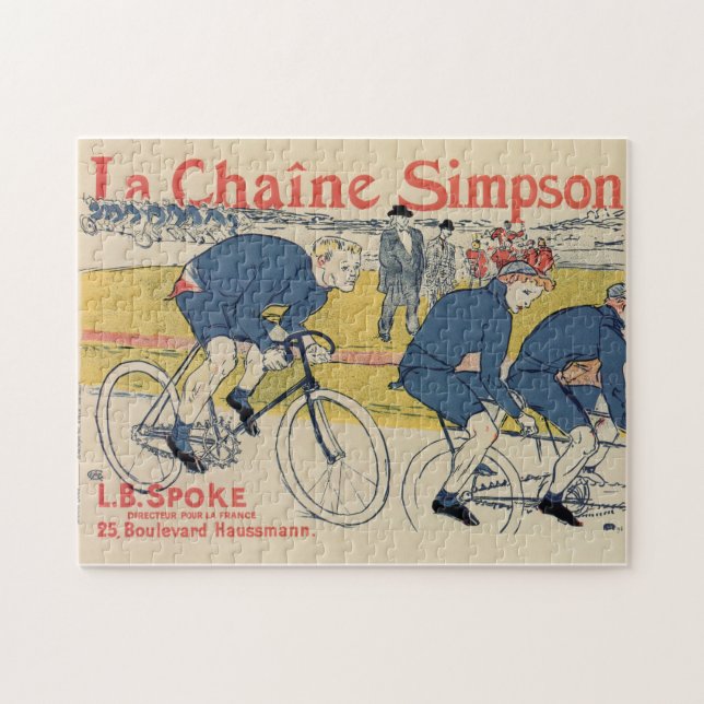 Puzzle Toulouse-Lautrec vintage cycling ad (Horizontal)