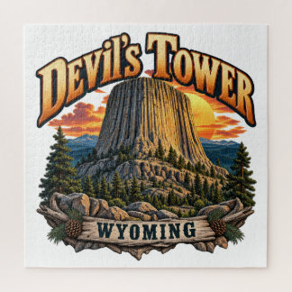 Puzzle Tour de l’Enfer Wyoming Graphique de coucher de so
