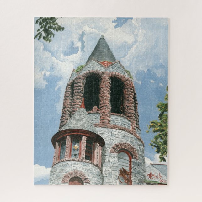Puzzle Tour de l'église en pierre (Vertical)