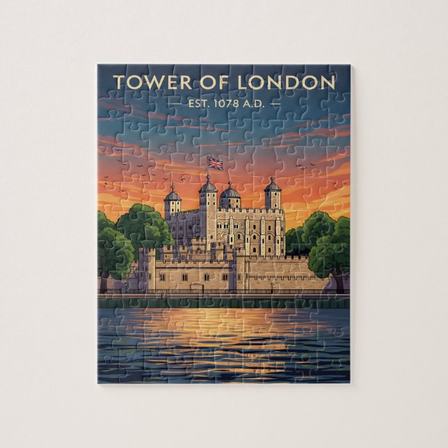 Puzzle Tour de Londres au coucher du soleil (Vertical)