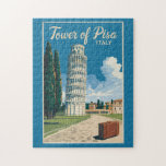 Puzzle Tour de Pise Italie Voyage Art Vintage<br><div class="desc">Tour de Pise dans un style vectoriel. La Tour penchée de Pise,  ou simplement la Tour de Pise,  est le campanile,  ou clocher indépendant,  de la Cathédrale de Pise.</div>