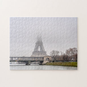 Puzzle Tour Eiffel et pont Bir-hakeim par jour de brumes
