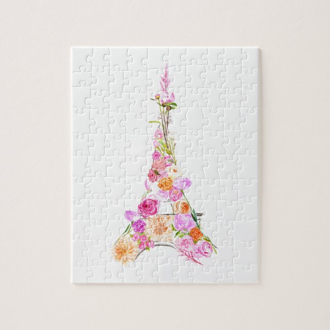 Puzzle Tour Eiffel floral (Vertical)